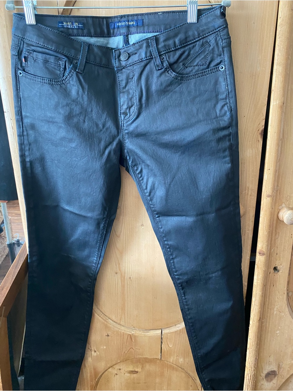 Vigoss Black Coated Skinny Jeans